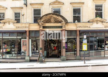 Jolly's Kaufhaus in der Milsom Street, Bath, England, Großbritannien Stockfoto