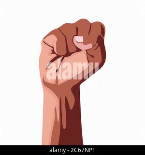 Schwarz lebt Materie modernes Logo, Banner, Design-Konzept. Hand symbolisiert für schwarze Leben Materie Protest in den USA, um Gewalt zu schwarzen Menschen zu stoppen. Kämpfen Stock Vektor