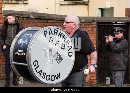 märz für Gerechtigkeit in Londonderry (Derry) zum Jahrestag der Tötungen am Blutigen Sonntag. Stockfoto