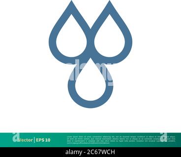 Wasser, Raindrop Symbol Vektor Logo Vorlage Illustration Design. Editierbarer Vektor EPS 10. Stock Vektor