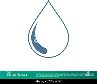 Wasser, Raindrop Symbol Vektor Logo Vorlage Illustration Design. Editierbarer Vektor EPS 10. Stock Vektor