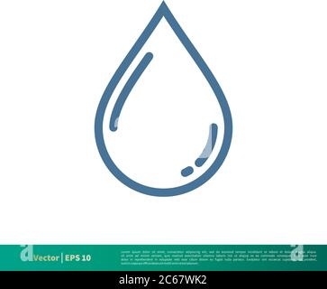 Wasser, Raindrop Symbol Vektor Logo Vorlage Illustration Design. Editierbarer Vektor EPS 10. Stock Vektor