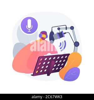 Voice over Services abstrakte Konzept Vektor Illustration. Stock Vektor