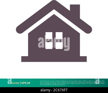 Haus oder Haus, Gebäude, Immobilien Symbol Vektor Logo Vorlage Illustration Design. Editierbarer Vektor EPS 10. Stock Vektor