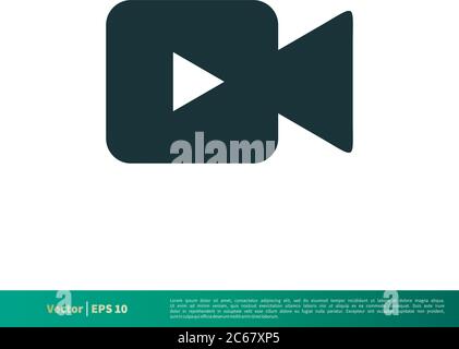 Film, Cinema Icon Vektor Logo Vorlage Illustration Design. Editierbarer Vektor EPS 10. Stock Vektor