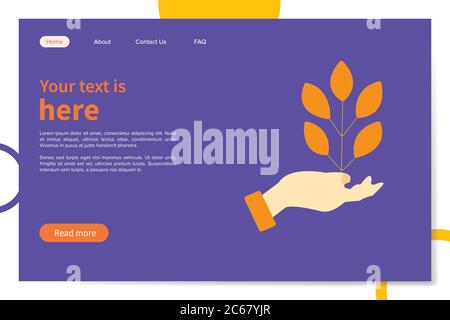 Hand halten Sämlinge mit Blättern Stock Vektor