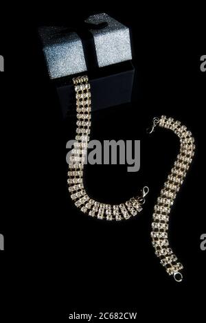 Schmuck, Studioaufnahmen, Studiofotografie, Halsketten Stockfoto