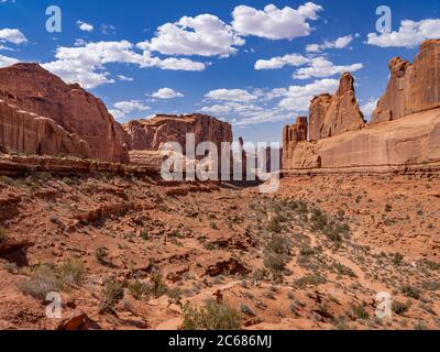 Arches National Park, Park Avenue Canyon, Utah, USA Stockfoto