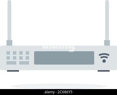 Wi-Fi-Router-Vektor flach isoliert Stock Vektor