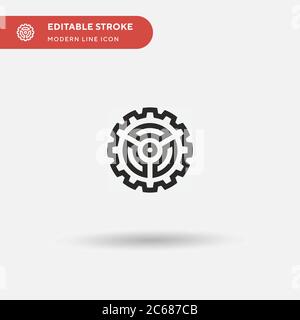 Einfaches Vektorsymbol für die Verwaltung. Illustration Symbol Design Vorlage für Web mobile UI Element. Perfekte Farbe modernes Piktogramm auf bearbeitbaren Strich. Verwaltungssymbole für Ihr Geschäftsprojekt Stock Vektor