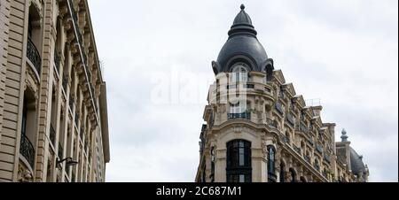 Ansicht des Gebäudes, 9. Arrondissement, Paris, Frankreich Stockfoto