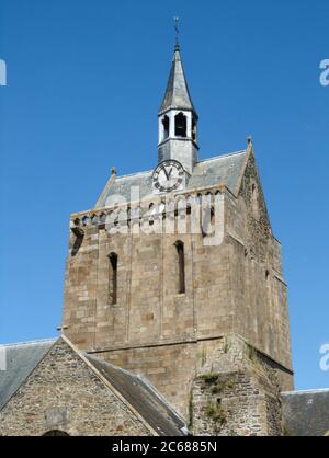 Architektur, Notre Dame Kirche, Pontorson, Manche, Normandie, Frankreich Stockfoto