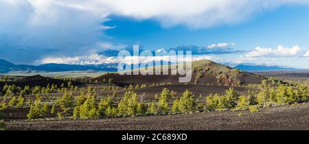 Blick auf Paisley Ridge und Lost River Range, Craters of the Moon National Monument, Idaho, USA Stockfoto