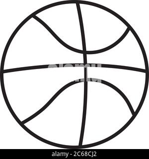 Basketball Sport Ballon Linie Stil Symbol Vektor Illustration Design Stock Vektor