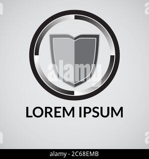 Schildvektor Illustration. Entworfen, um Verteidigung und Schutz zu zeigen Stock Vektor