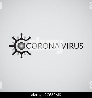 vektor-Illustration des Corona-Virus. corona-Krankheit. Covid-19 Ausbruch. Lockdown Situation. Soziale Distanz Stock Vektor