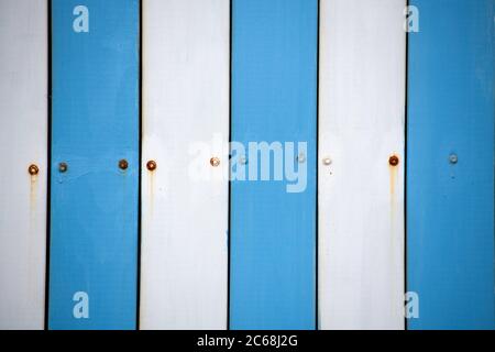 Farbenfrohe Wand aus der Nähe der Strandhütte im Nordwesten tasmaniens australien Stockfoto