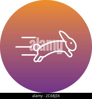hare Geschwindigkeit Tier Block Stil Symbol Vektor Illustration Design Stock Vektor