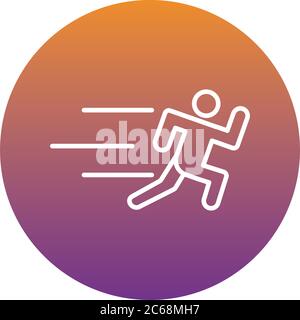 Läufer Avatar Figur Block Stil Symbol Vektor Illustration Design Stock Vektor