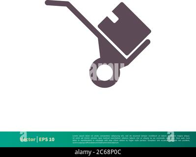 Cargo Cart Symbol Vektor Logo Vorlage Illustration Design. Editierbarer Vektor EPS 10. Stock Vektor