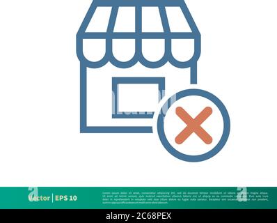 Shop, Shop Symbol Vektor Logo Vorlage Illustration Design. Editierbarer Vektor EPS 10. Stock Vektor