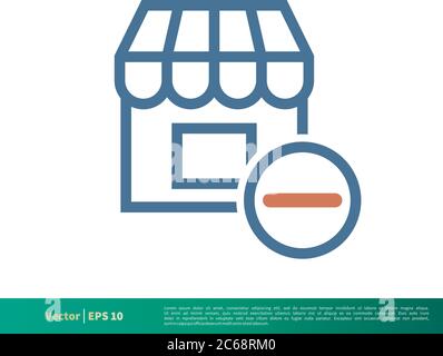 Shop, Shop Symbol Vektor Logo Vorlage Illustration Design. Editierbarer Vektor EPS 10. Stock Vektor