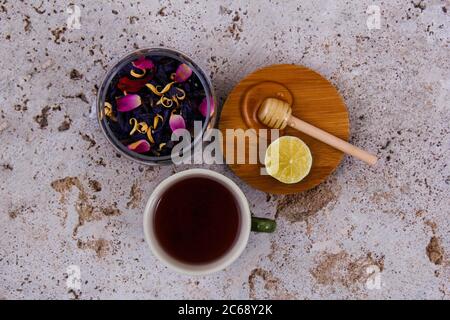 Jujube, Damastrose, Honig und Zitrone. Stockfoto