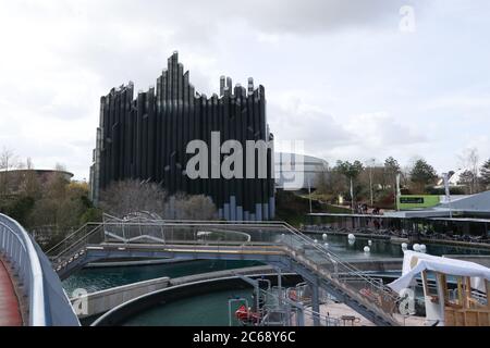 Poitiers Futuroscope, Nouvelle Aquitaine / Frankreich - 02 03 2019 : der Freizeitpark Futuroscope befindet sich in Chasseneuil-du-Poitou in der Nähe von Poitiers Stockfoto