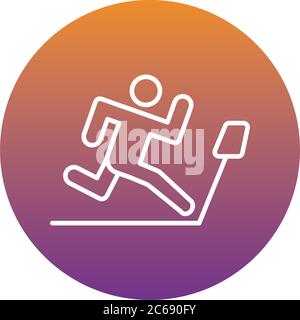 Läufer Avatar Figur in Maschine Block Stil Symbol Vektor Illustration Design Stock Vektor