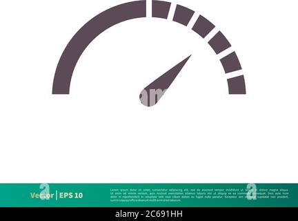 Tachometer Symbol Vektor Logo Vorlage Illustration Design. Editierbarer Vektor EPS 10. Stock Vektor