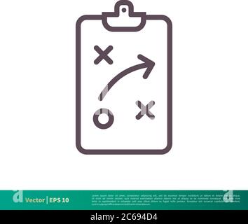 Planungsstrategie Zwischenablage Symbol Vektor Logo Vorlage Illustration Design. Editierbarer Vektor EPS 10. Stock Vektor
