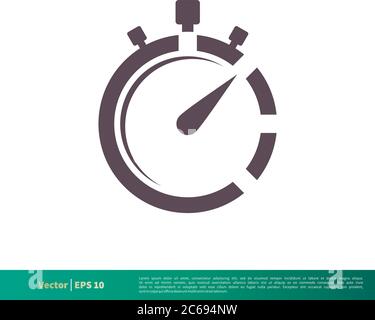 Stoppuhr Symbol Vektor Logo Vorlage Illustration Design. Editierbarer Vektor EPS 10. Stock Vektor