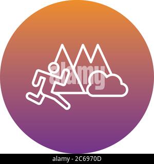 Läufer Avatar Figur im Camp Block Stil Symbol Vektor Illustration Design Stock Vektor