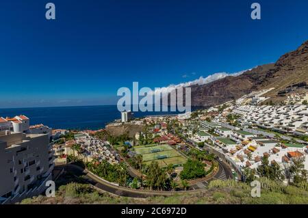Klippen der Los Gigantes, Acantilados de los Gigantes, Teneriffa, Spanien Stockfoto