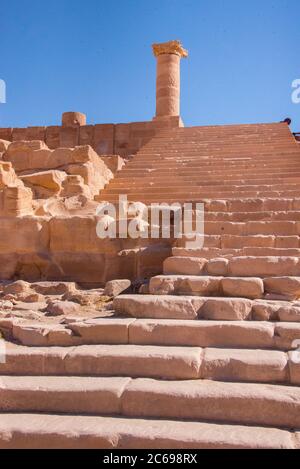 Asien, Naher Osten, Jordanien, Petra, großer Tempel Stockfoto
