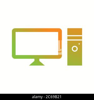 Symbol Für Den Eindeutigen Computer-Glyphen-Vektor Stock Vektor