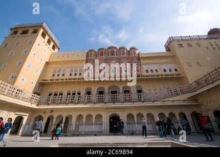 Innenansicht von hawa mahal jaipur Stockfoto