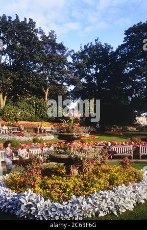 Einer der vielen Gärten im Montpellier Viertel im nördlichen Viertel. Harrogate, Yorkshire, England, Großbritannien Stockfoto