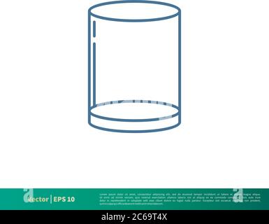 Glas Symbol Vektor Logo Vorlage Illustration Design. Editierbarer Vektor EPS 10. Stock Vektor