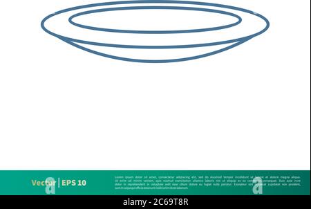 Plate Icon Vektor Logo Vorlage Illustration Design. Editierbarer Vektor EPS 10. Stock Vektor