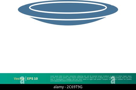 Plate Icon Vektor Logo Vorlage Illustration Design. Editierbarer Vektor EPS 10. Stock Vektor