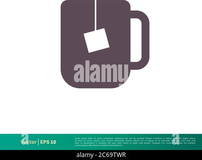 Tee, Kaffee Tasse Symbol Vektor Logo Vorlage Illustration Design. Editierbarer Vektor EPS 10. Stock Vektor