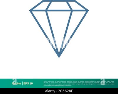 Diamond Icon Vektor Logo Vorlage Illustration Design. Editierbarer Vektor EPS 10. Stock Vektor