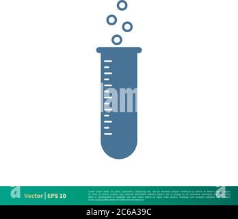 Flasche Labor Glas Symbol Vektor Logo Vorlage Illustration Design. Editierbarer Vektor EPS 10. Stock Vektor