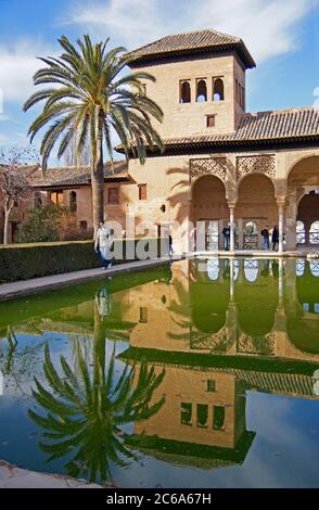 Die Alhambra in Granada: der Palast und die Gärten des Generalife Stockfoto