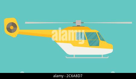 Helikopter-Symbol. Vektor flach. Stock Vektor