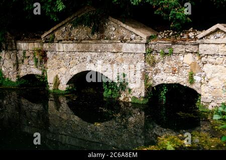 Blick auf die Gärten des Stowe National Trust in Stowe, Buckinghamshire Stockfoto