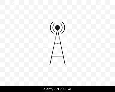 5g, Antenne, Zellensymbol. Vektorgrafik, flache Ausführung. Stock Vektor
