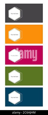 Satz von horizontalen Vektor Social Media Vorlagen helle Farben mit leerer Stelle für Text. Stock Vektor