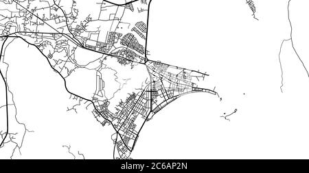 Stadtvektor Stadtplan von Qui Nhon, Vietnam Stock Vektor